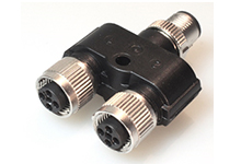 <strong>1205040001 – TVP4-YMF-000</strong><br/><span style="color : #000000 ;">Brad M12 Power Y-Splitter, 4 Poles, T-Coded, Female/Female with Male Drop</span>