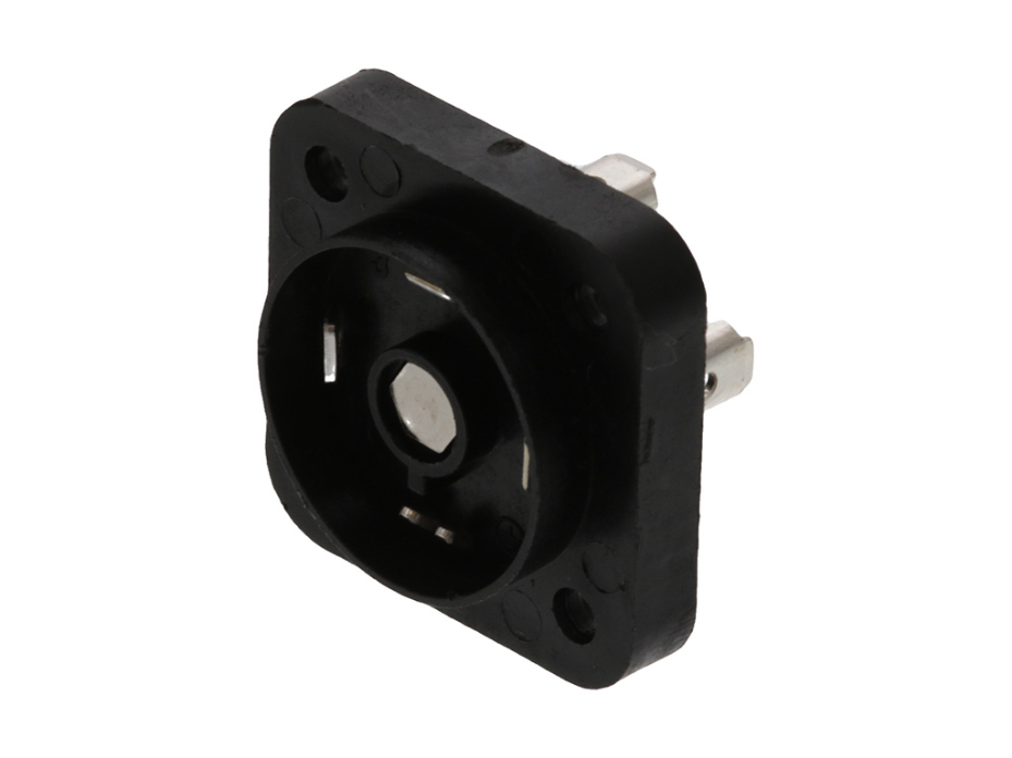 <strong>1210120007 – B143000N2</strong><br/><span style="color : #000000 ;">mPm DIN Base, Form A-18mm, B14 Base, 2 Pole Plus Ground Terminal, 250V AC/300V DC, Black, Nitrile Gasket with Screw</span>