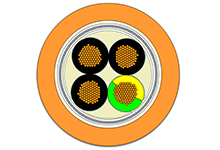 <strong>1553110003 – 1X1000M</strong><br/><span style="color : #000000 ;">Flamar Power Cable, PVC Jacket, Braided Shielding Overall, 4 Circuits, 1.50mm² with Green-Yellow Ground / 16 AWG with Green-Yellow Ground, 9.00mm (.354″) Diameter, 1000.0m (3280.83′) Length, Orange</span>