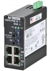 <strong>105FXE-ST-80-POE</strong><br/><span style="color : #000000 ;">Switch POE industriel non géré 105FX, ST 80 km</span>