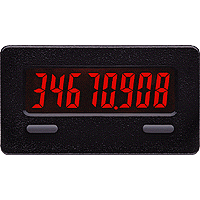 <strong>CUB7TCR0</strong><br/><span style="color : #000000 ;">Minuterie CUB7T à 8 chiffres, entrée basse tension, affichage rouge</span>