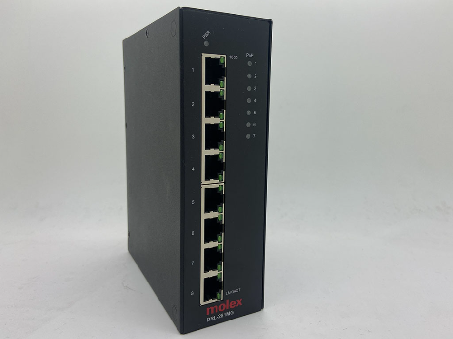 IP20 Unmanaged PoE Ethernet Switch, 7 PoE Ports + 1 Uplink, 10/100/1000Mb Data Speed