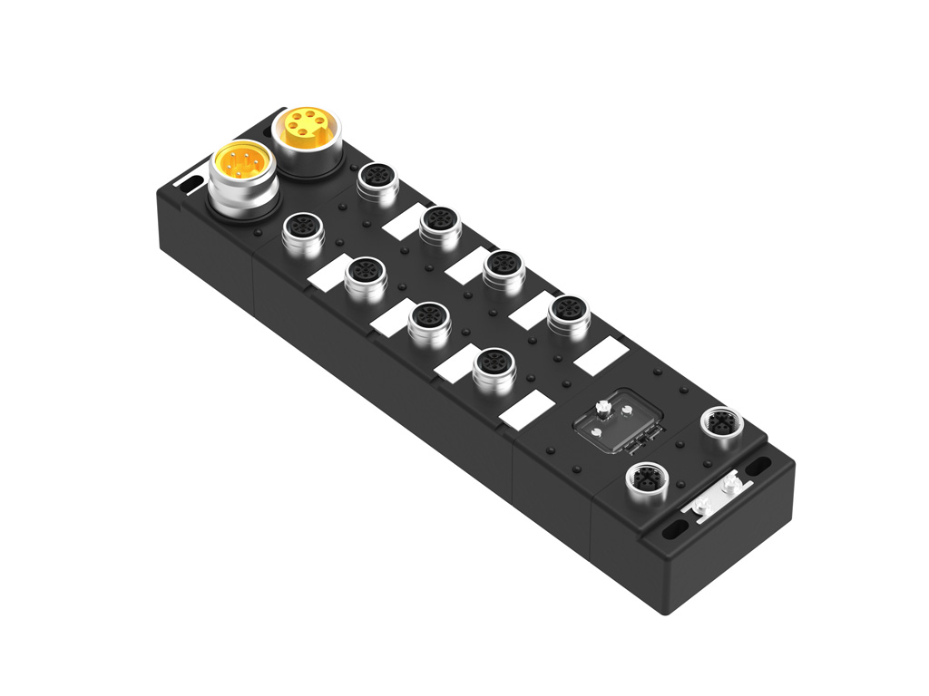 Brad HarshIO Digital Module for EtherNet/IP, Classic 60mm, IP67, 8 ports  M12, 16 Inputs, PNP, 4 Pole Power, 3 Rotary Switch