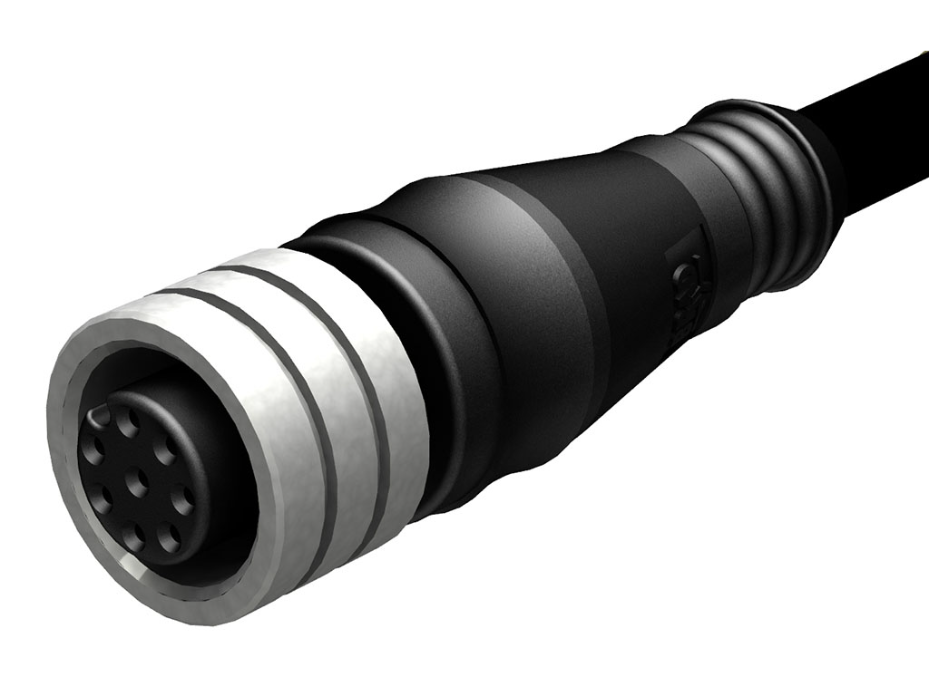 Micro-Change (M12) Single-Ended Cordset, 8 Poles, Female (Straight) to Pigtail, 0.25mm² PUR LS0H Cable, 2.0m (6.56') Length