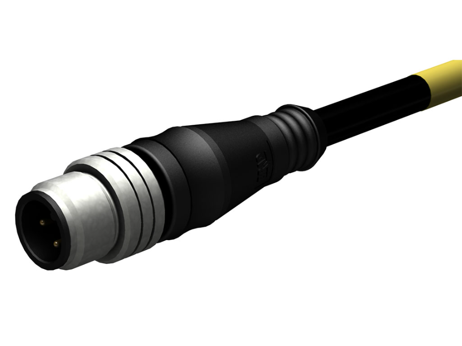 Micro-Change (M12) Single-Ended Cordset, 3 Poles, Male (Straight) to Pigtail, 0.34mm3 PUR LS0H Cable, 1.0m (3.28') Length