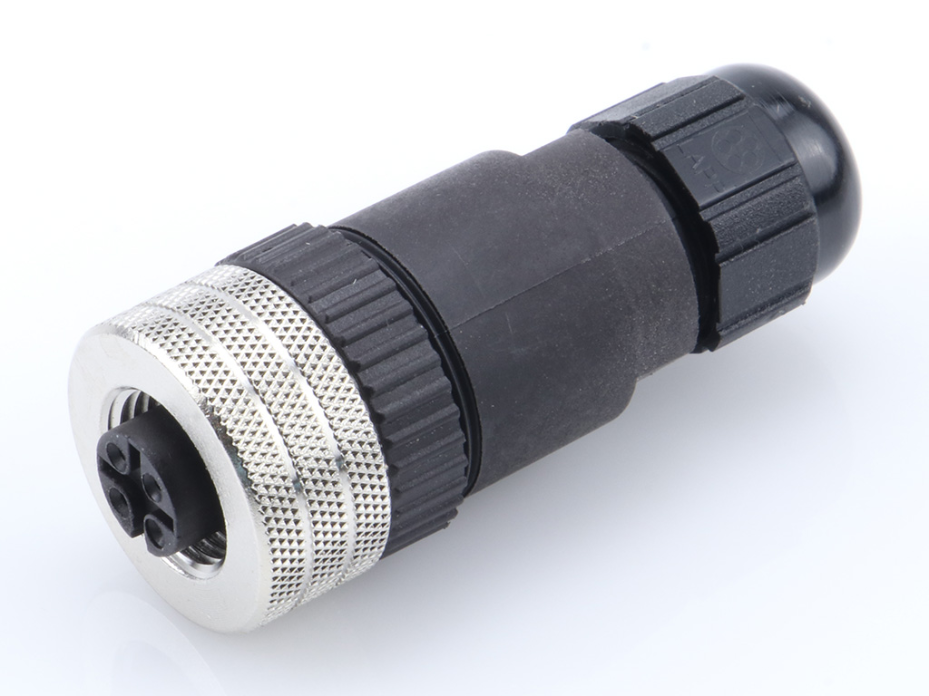 Micro-Change (M12) Single Keyway with PG7 Cable Fitting, Straight Female, 4 Poles, Cable Diameter 2.50-6.50mm