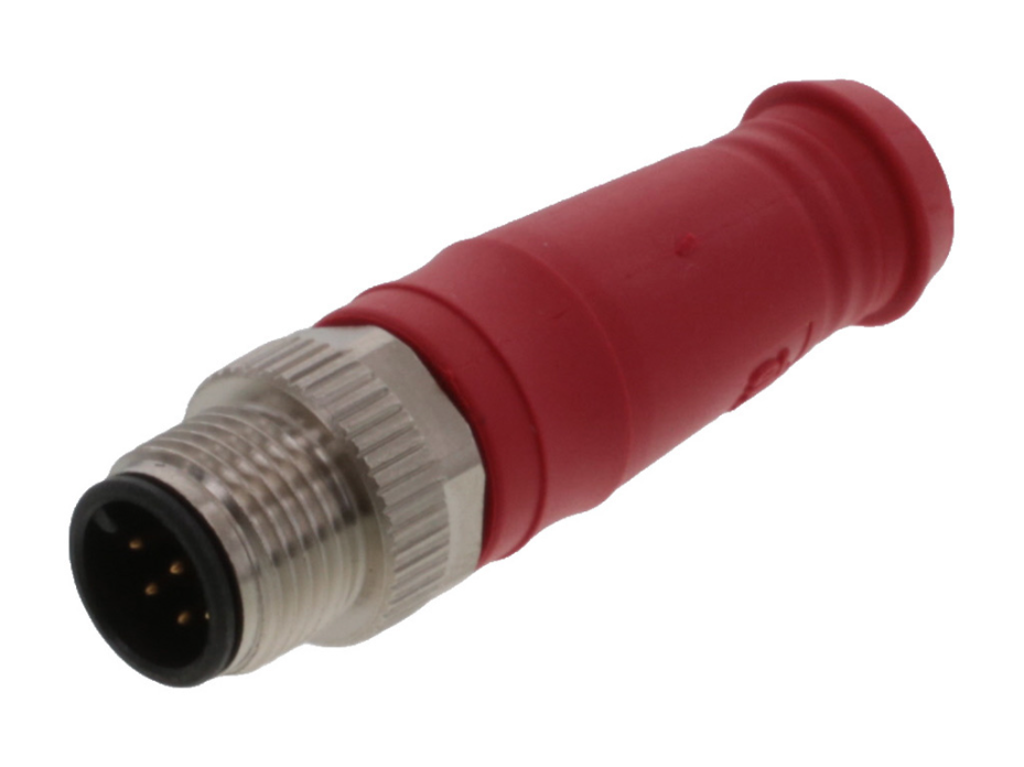 Brad Safety Micro-Change (M12) Shorting Plug, 8 Poles, A-Coded, Male, Straight