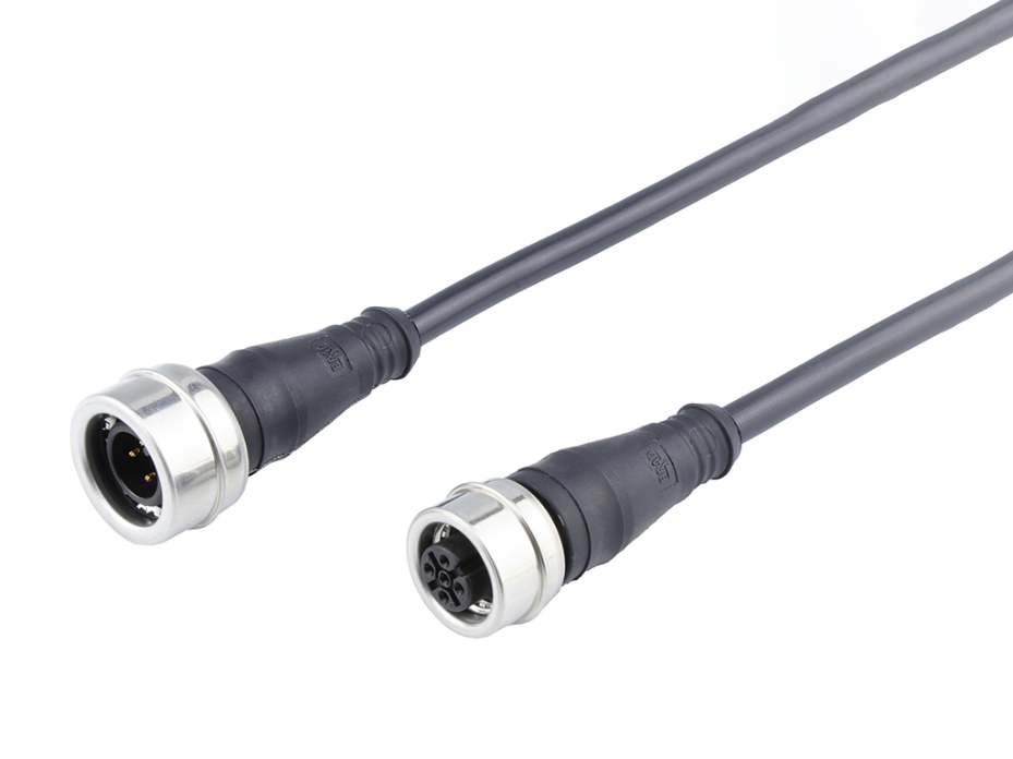 Ultra-Lock (M12) Double-Ended Cordset, 4 Poles, Female (Straight) to Male (Straight), PVC Cable, 0.60m (1.97') Length