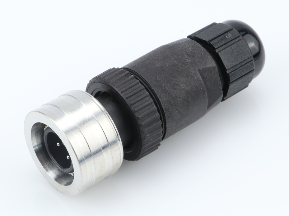 Ultra-Lock (M12) Single Keyway with PG7 Cable Fitting, Male, 4 Pole, Straight, Cable Diameter 3.30-6.60mm