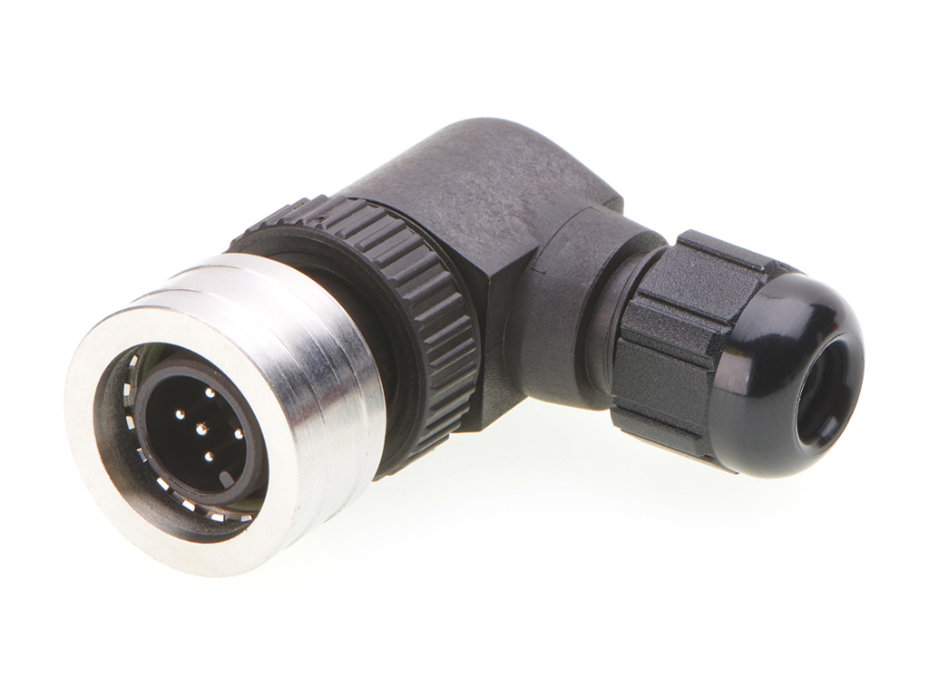 Ultra-Lock (M12) A-Coded with PG7 Cable Fitting, Male, 5 Pole, 90° Angle, Cable Diameter 4.10-8.10mm