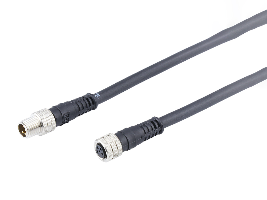 Nano-Change (M8) Double-Ended Cordset, 4 Poles, Female (Straight) to Male (Straight), 24 AWG, PUR/VPC Cable, 1.0m (3.28') Length, PUR Cable Preferred Version in Europe