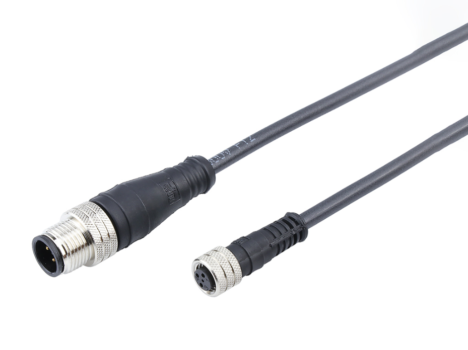 Nano-Change (M8) to Micro-Change (M12) Double-Ended Cordset, 3 Poles, Female (Straight) to Male (Straight), 0.25mm² PUR LSOH Cable, 1.0m (3.28') Length