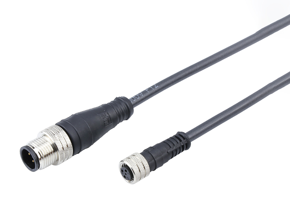 Nano-Change (M8) to Micro-Change (M12) Double-Ended Cordset, 3 Poles, Female (Straight) to Male (Straight), 0.25mm² PUR LSOH Cable, 5.0m (16.40') Length