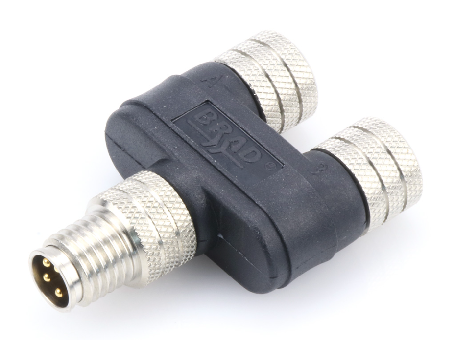 Nano-Change (M8) 4 Pole, Male to 2-Female Solid Body Y