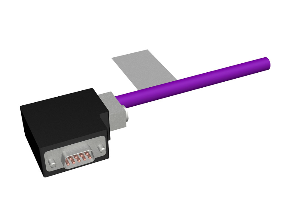 PROFIBUS Straight D-Sub Connector to Pigtail, 22 AWG, PUR Cable, 1.0m (3.28') Length