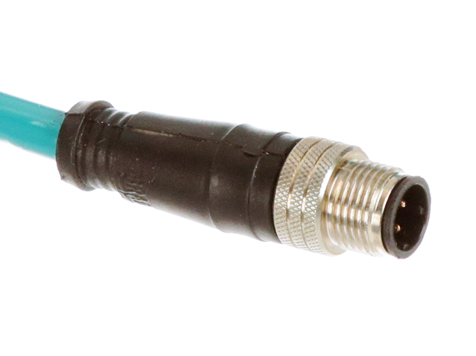 Micro-Change (M12) Double-Ended Cordset, 4 Poles, D-Coded, Male (Straight) to Male (Straight), 24 AWG, PVC Cable, 30.0m (98.40') Length