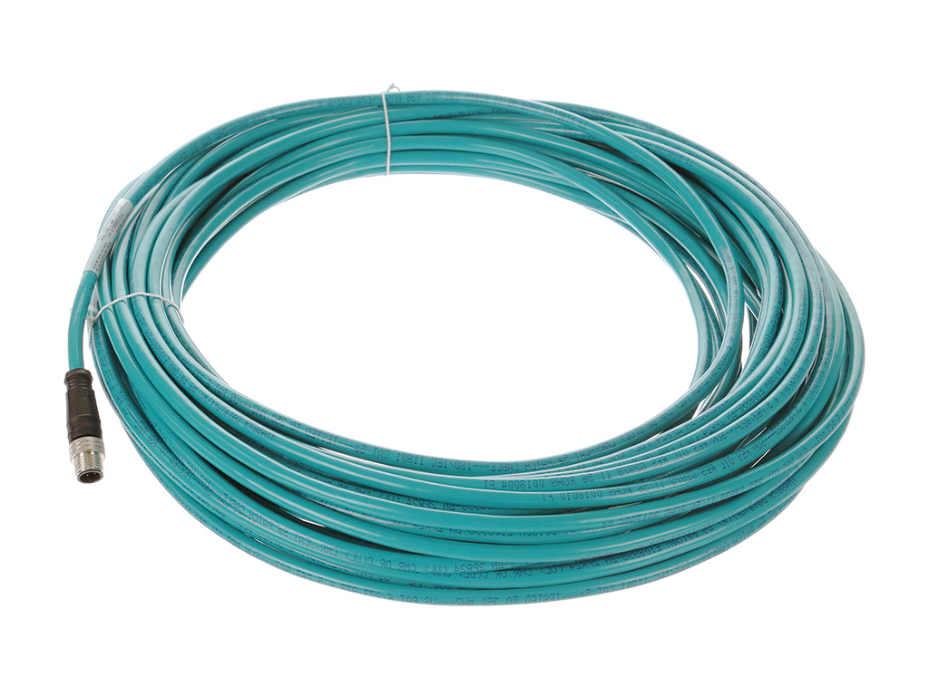 Micro-Change (M12) Double-Ended Cordset, 4 Poles, D-Coded, Male (Straight) to Male (Straight), 24 AWG, PVC Cable, 23.0m (75.46') Length