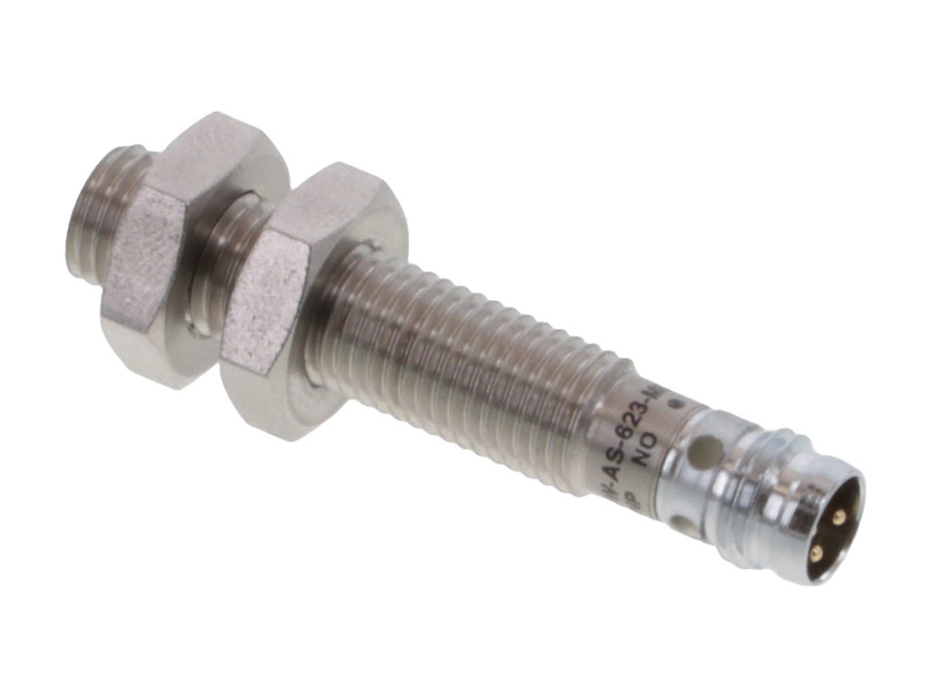 Contrinex Inductive Sensor, M8 Housing, 2mm Operating Distance, Embeddable, PNP, NO, 3-pin M8 Connector, 45mm Housing Length