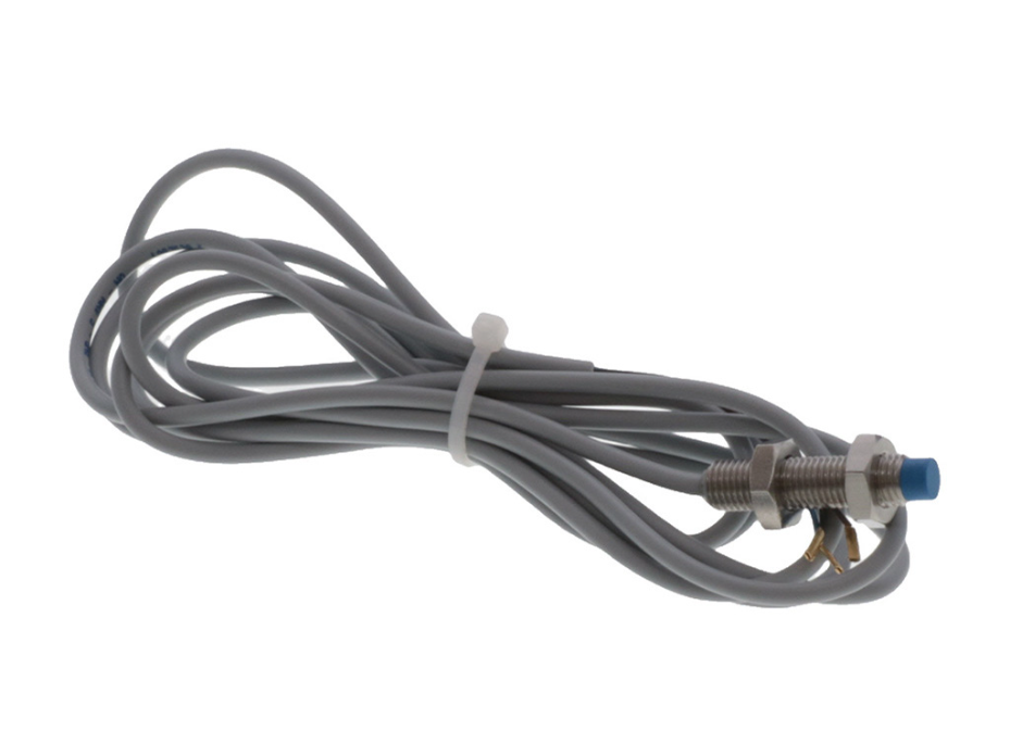 Contrinex Inductive Sensor, M8 Housing, 4mm Operating Distance, Non-embeddable, PNP, NO, 2m 3-wire PVC Cable, 35mm Housing Length