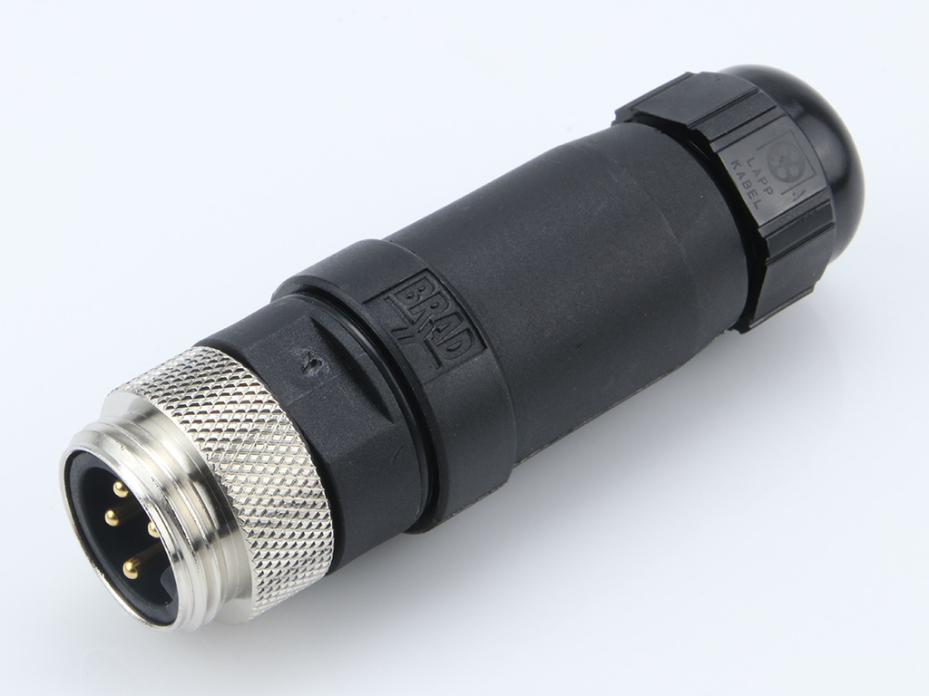 Mini-Change Field Attachable, Male Connector, 4 Pole, Cable Range: 5.08-11.43mm Outside Diameter with External Threads