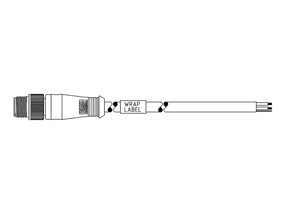 Micro-Change (M12) Single-Ended Cordset, 5 Poles, Male (Straight) to Pigtail, Gray DeviceNet Thin (Drop) Cable, 5.0m (16.40') Length