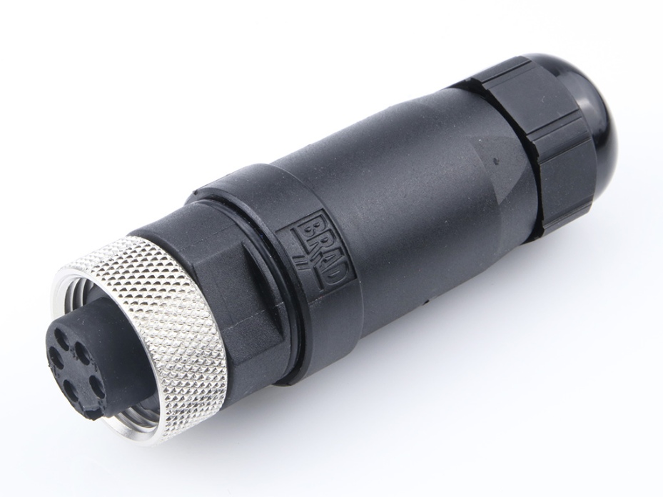 Mini-Change Trunk Connector, Threaded, Single Keyway, Straight Female, 5 Poles