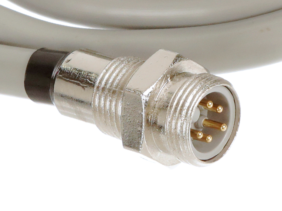 DeviceNet Mini-Change Receptacle, 5 Poles, Male (Straight) with DeviceNet Thick Trunk Cable, 1/2" - 14 NPT, 2.0m (6.56') Length