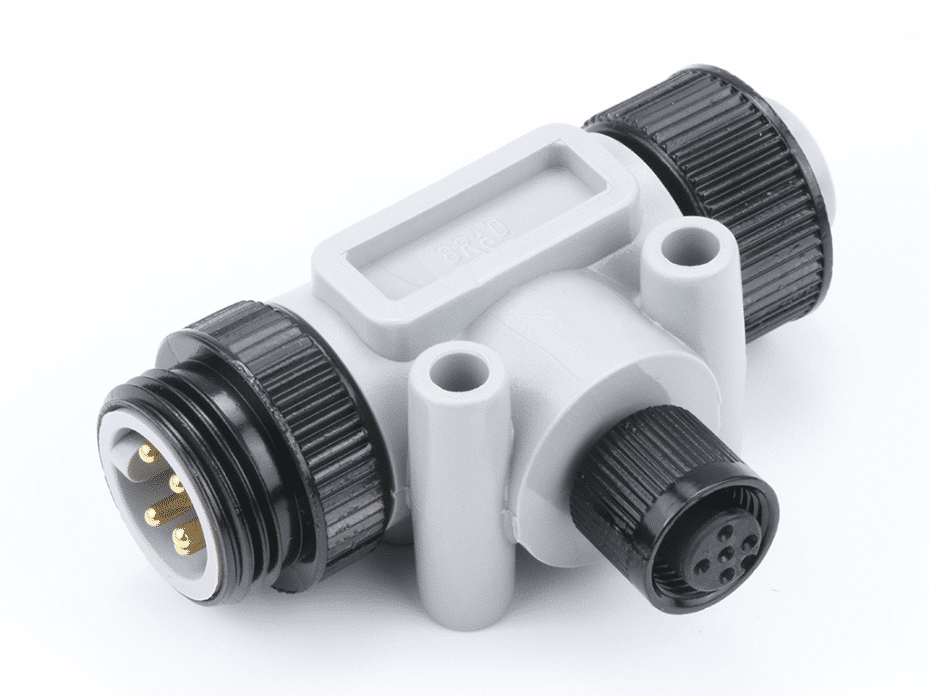 Mini-Change 5 Pole Tee Adapter, DeviceNet Female to Male