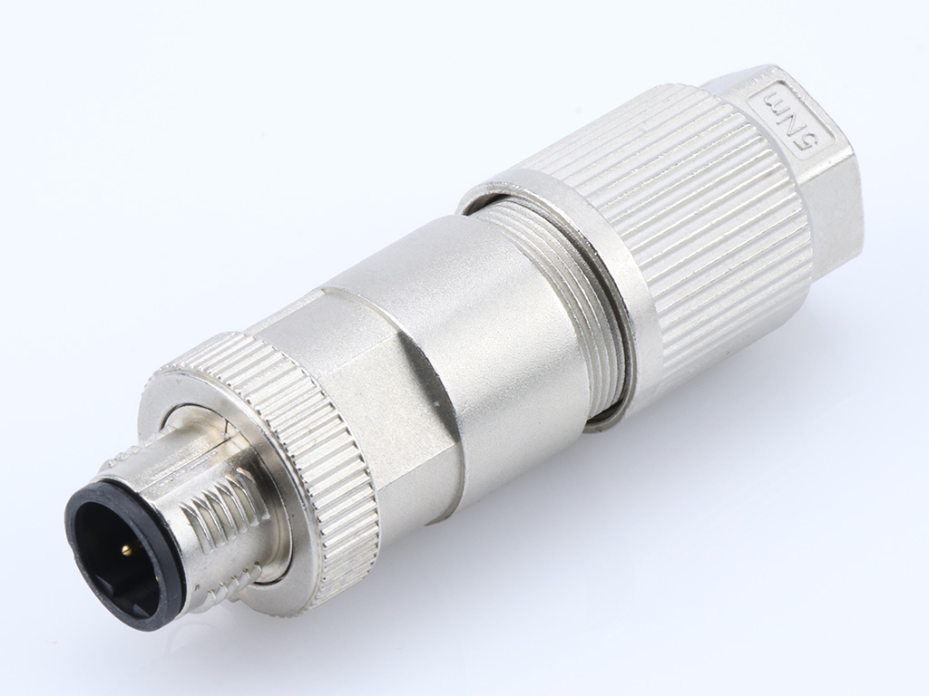 Micro-Change (M12) PROFINET Field Attachable Connector, 4 Poles, D-Coded, Straight, Male, Shielded, IDC Termination, Cable Diameter 4.00-8.00mm