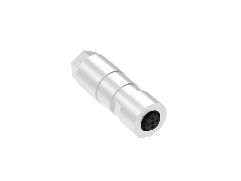 Micro-Change (M12) PROFINET Field Attachable Connector, 4 Poles, D-Coded, Straight, Female, Shielded, IDC Termination, Cable Diameter 4.00-8.00mm