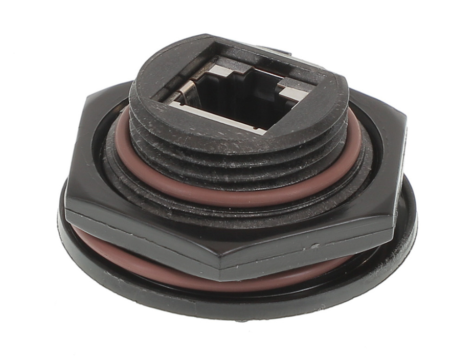 Brad RJ-Lnxx Direct PCB Mount Ethernet Receptacle, 1" - 14 UNC Threads