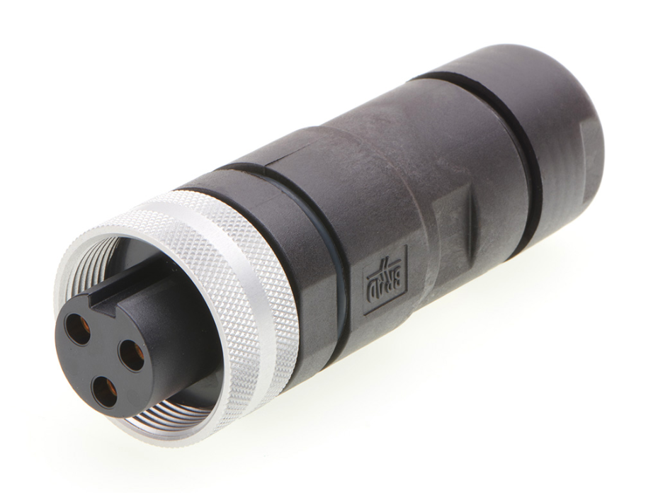 BradPower D-Size (1 3/8"–M35) Female Field Attachable, 3-Pole, Straight