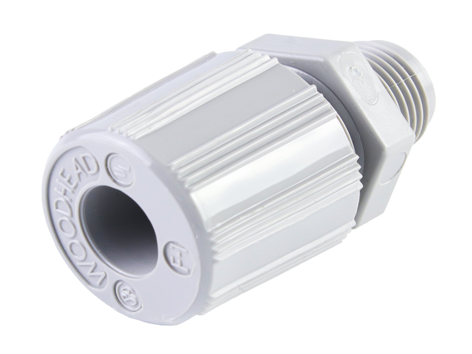 MAX-LOC Strain Relief Cord-Sealing Grip, 3/8" NPT, Straight Male, Cable Diameter 7.93-9.53mm (.312-.375")