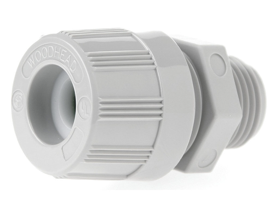 MAX-LOC Strain Relief Cord-Sealing Grip, 1/2" NPT, Straight Male, Cable Diameter 11.10-12.70mm (.437-.500")