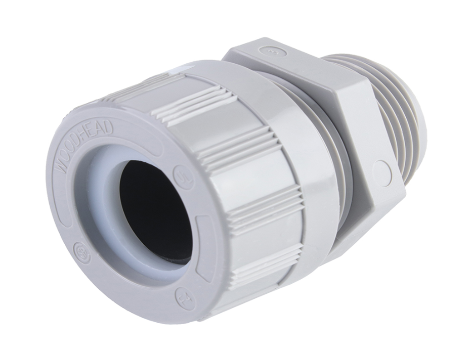 MAX-LOC Strain Relief Cord-Sealing Grip, 1" NPT, Straight Male, Cable Diameter 19.05-22.23mm (.750-.875")