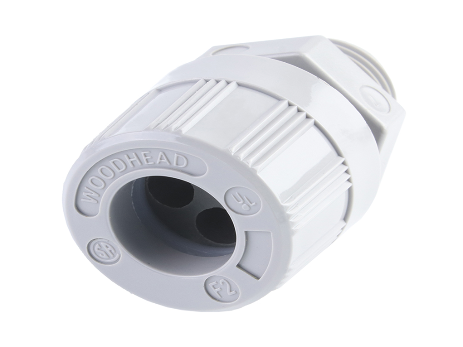 MAX-LOC Multi-Hole Strain Relief, 1/2" NPT, Straight Male, Cable Diameter 6.35mm (.250")