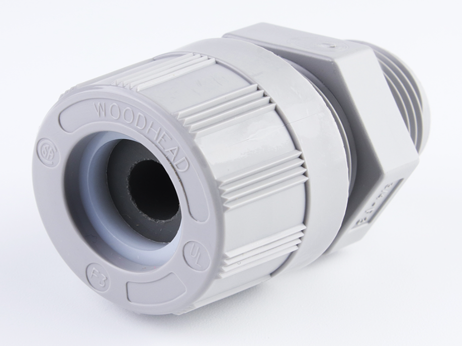 MAX-LOC Strain Relief Cord-Sealing Grip, 3/4" NPT, Straight Male, Cable Diameter 6.35-9.53mm (.250-.375")