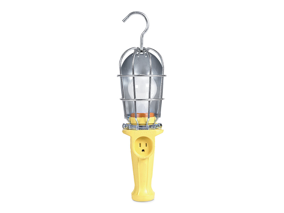 Super-Safeway Rubber Hand Lamp Only with 100W, Quick Open Guard with Reflector, with Switch and Side Outlet