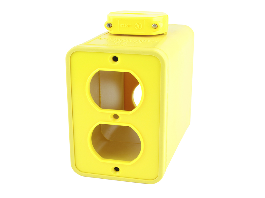 Super-Safeway Multiple Outlet Box, Extended Depth, 2-Sided, Cord Clamp, Duplex Cover Plates