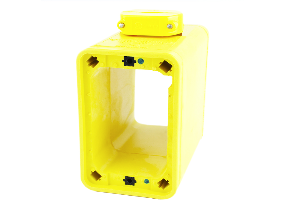 Super-Safeway Multiple Outlet Box, Extended Depth, 2-Sided, Cord Clamp, Box only