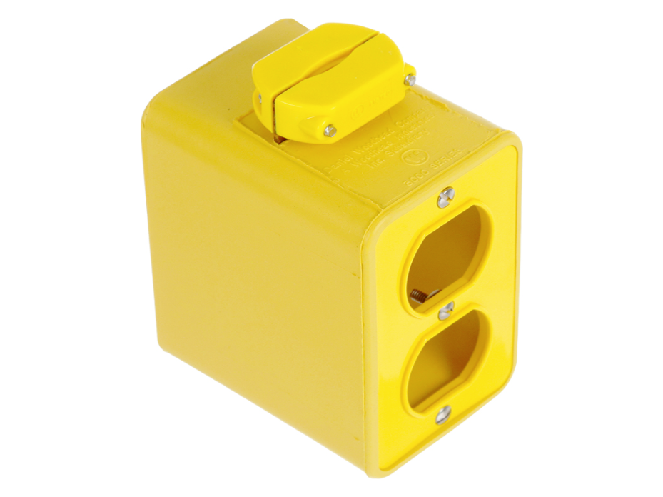 Super-Safeway Multiple Outlet Box, Standard Depth, 2-Sided, Cord Clamp, Duplex Cover Plates only