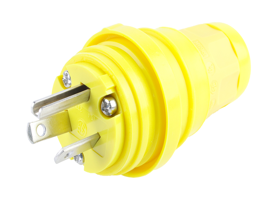 Watertite Extreme Plug, 2 Pole/3 Wire, NEMA 7-15, 277V, Cord Grip Body Size F2, Silicone Husk