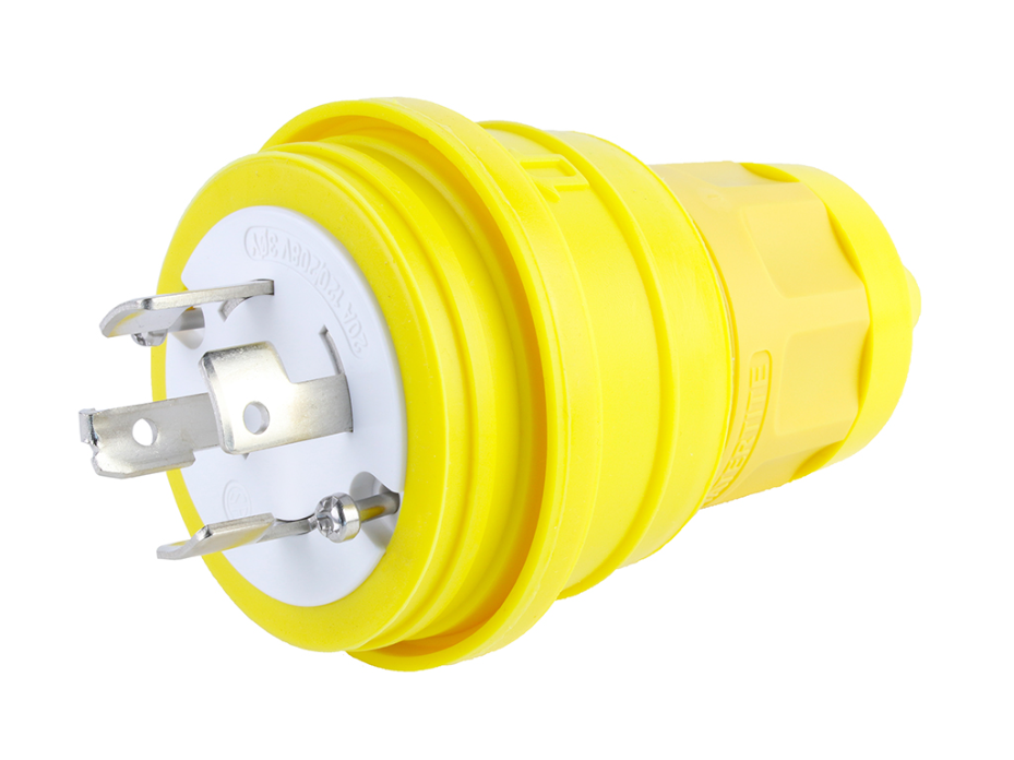 Watertite Extreme Plug with Locking Blade, 4 Pole/4 Wire, Non-NEMA, 208V, Cord Grip Body Size F4