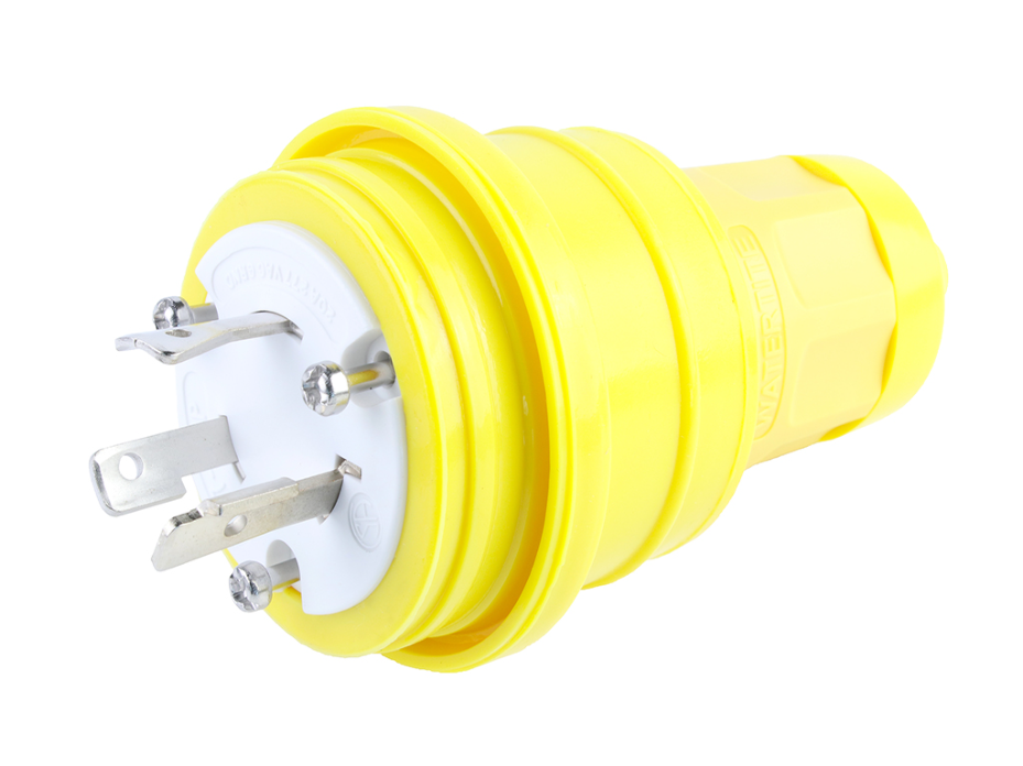 Watertite Extreme Plug with Locking Blade, 2 Pole/3 Wire, NEMA L7-20, 277V, Cord Grip Body Size F3