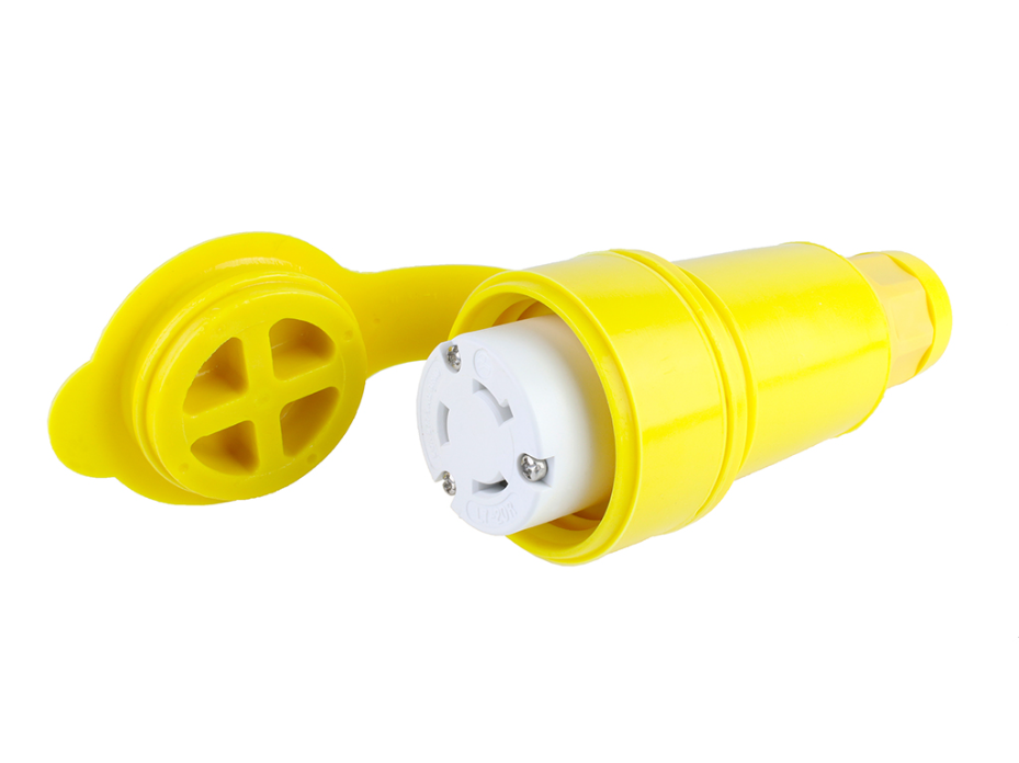 Watertite Extreme Connector with Locking Blade, 2 Pole/3 Wire, NEMA L7-20, 277V, Cord Grip Body Size F3