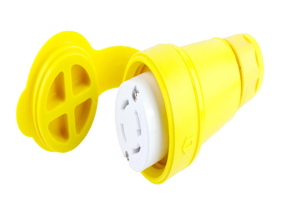 Watertite Extreme Connector with Locking Blade, 3 Pole/4 Wire, NEMA L14-30, 125V/250V, Cord Grip Body Size F4