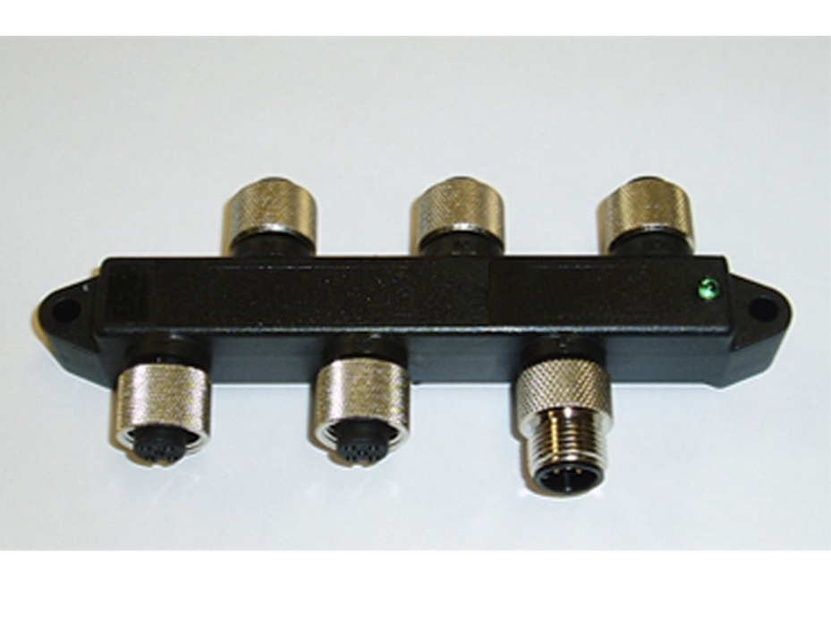 Micro-Change MPIS, 5 Pole, 6 Ports - 5 Female/1 Male, Side Mount, Meets NMEA 2000