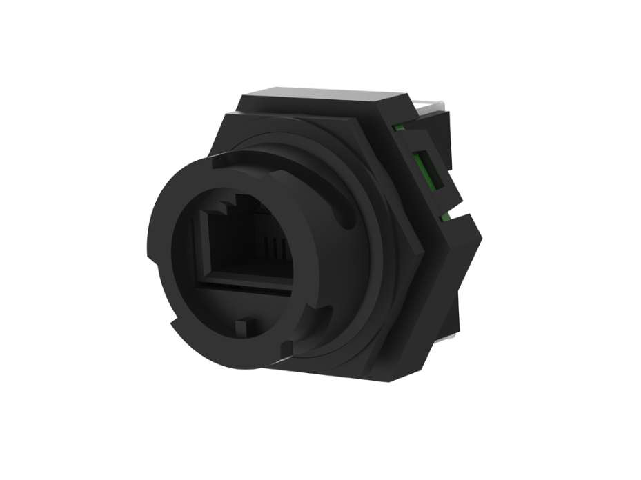 Receptacle, RJ-45, Punchdown Panel Mount Receptacle Jack, Potted