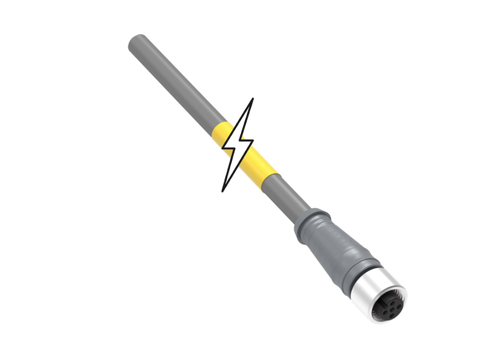 DeviceNet Micro-Change Single-Ended Cordset, 5 Poles, Female (Straight) to Pigtail, NMEA 2000 Style Cable, 0.50m (1.64') Length, meets NMEA 2000