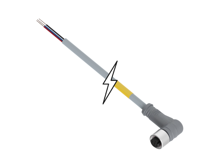 DeviceNet Micro-Change Single-Ended Cordset, 5 Poles, Female (90°) to Pigtail, NMEA 2000 Style Cable, 2.0m (6.56') Length, meets NMEA 2000